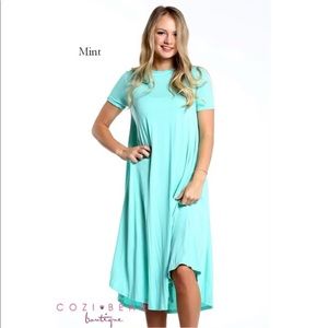 Mint Short Sleeve Dress